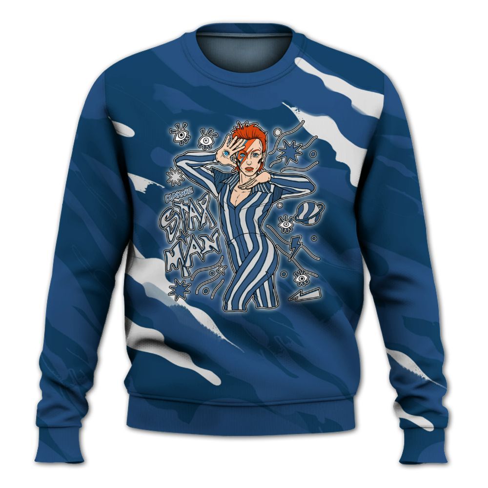 Sweatshirt To Match High OG Midnight Navy 1s - Starmans Graphics Colored All Over Print