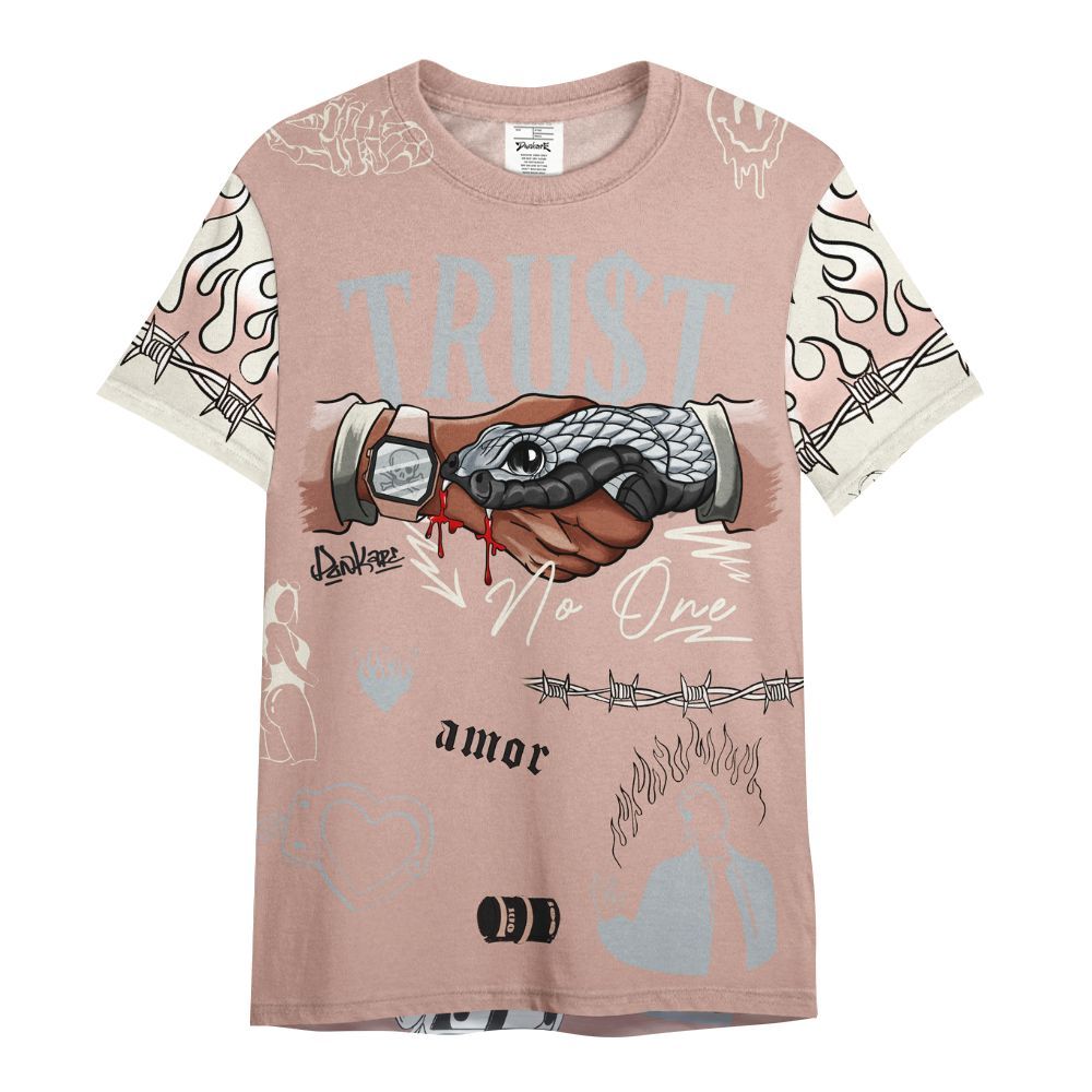 Shirt To Match Air Force Low 1 Arctic Orange - Snake Trust No One All Over Print