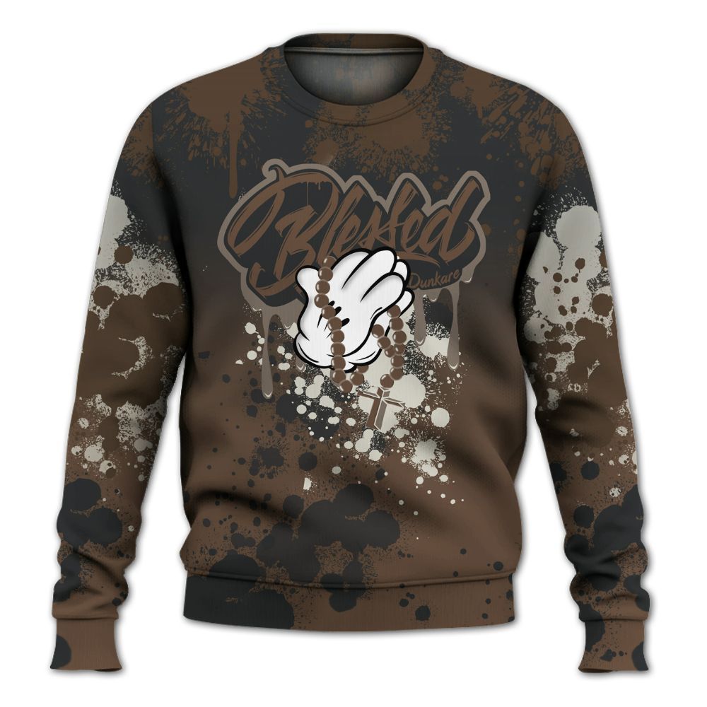 Sweatshirt To Match Palomino 1s - God Blessed Ink Drip All Over Print