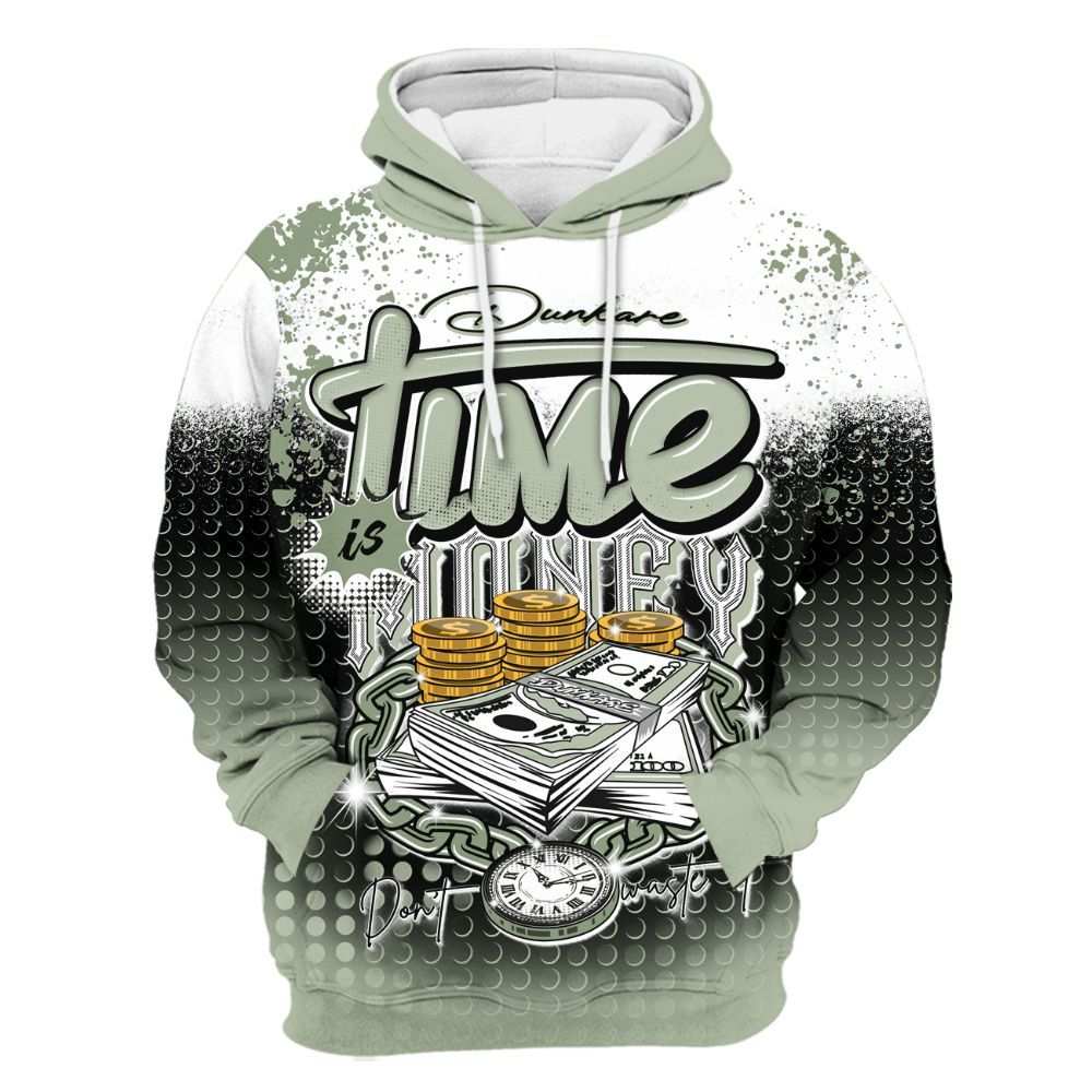 Hoodie To Match Seafoam Sail 4s - Halftone Time Is Money All Over Print