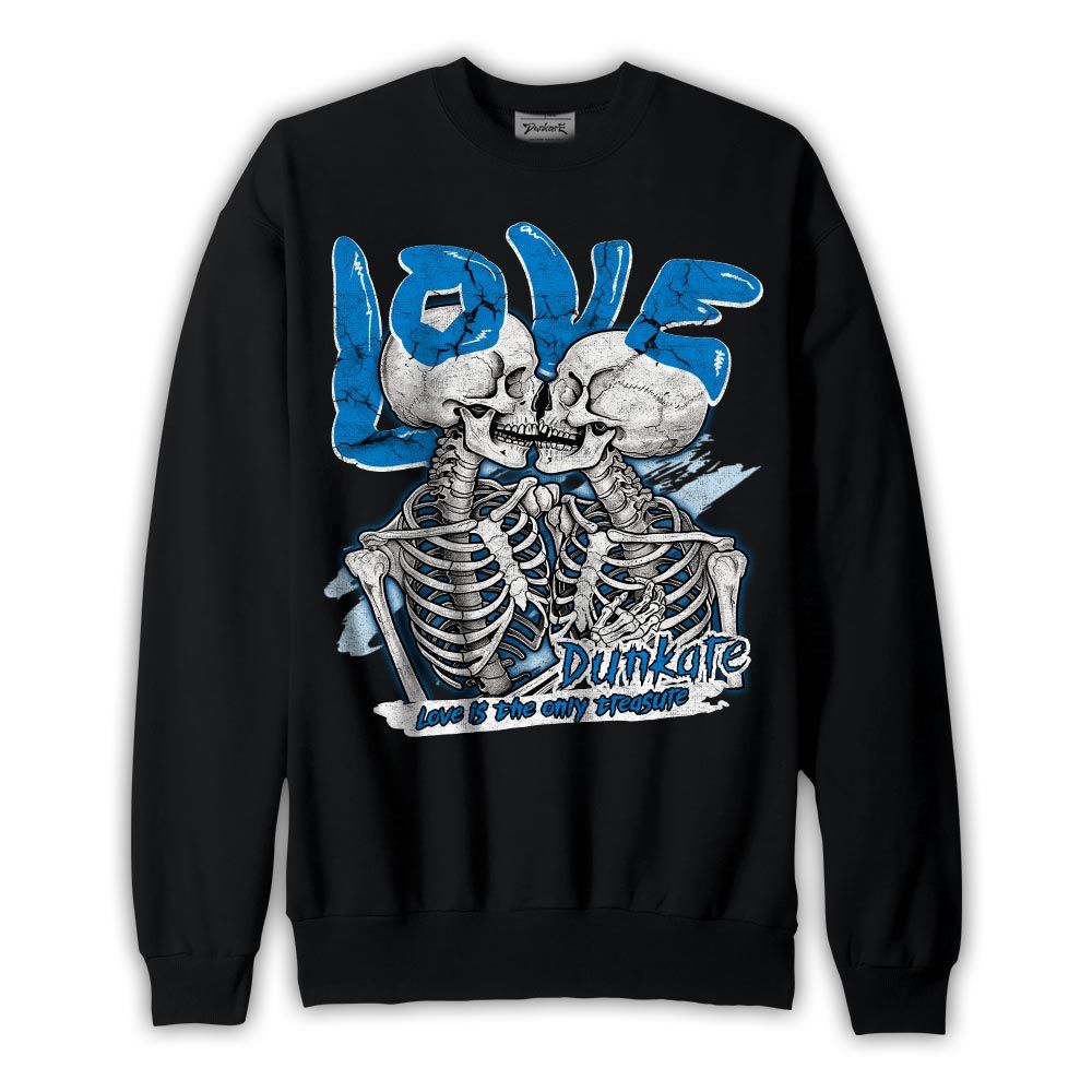 Sweatshirt To match Industrial Blue 4s Sweatshirt - Skull Love Bear Graphic