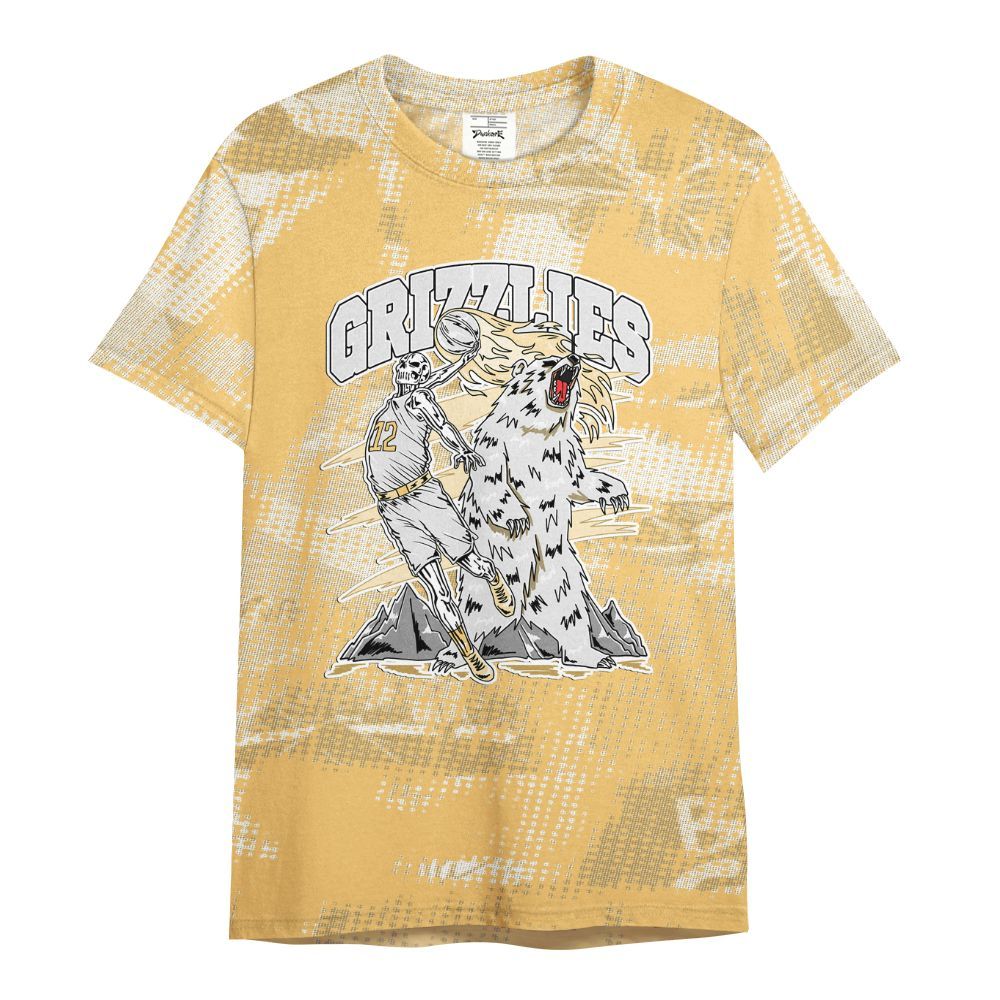 Shirt To Match Craft Paris 6s - Grizzly Bear Skeleton Brown Sugar All Over Print