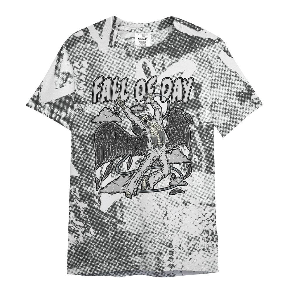 Shirt To Match Reverse Black White 6s - Fall Of Days Skeleton Heart All Over Print