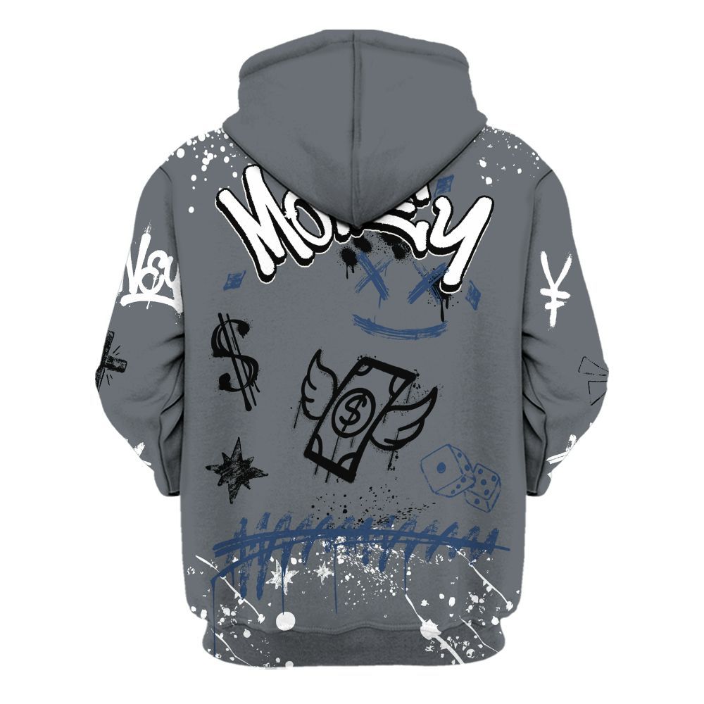 Hoodie To Match Flint Grey 9s - Everybody Paid In Full Crayon All Over Print
