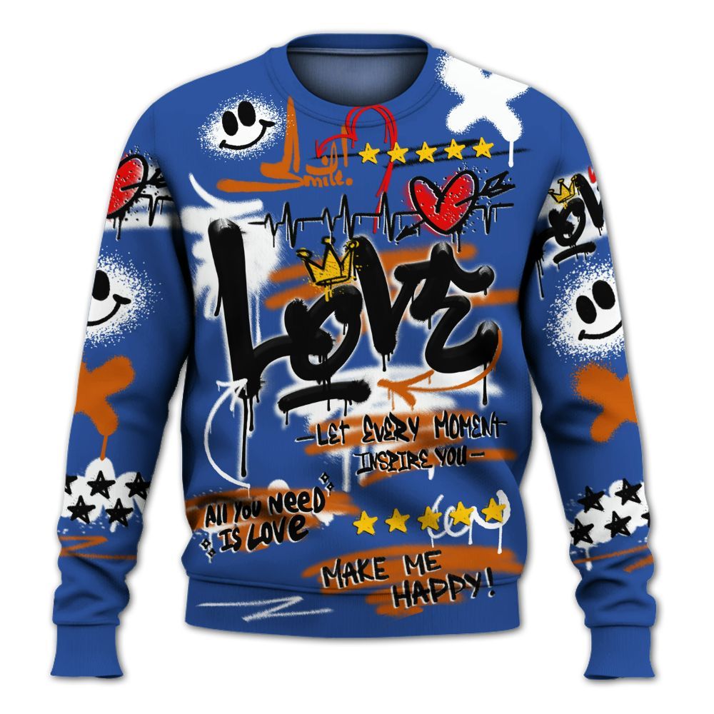 Sweatshirt To Match Palermo GS League - Happy Love Beats Graffiti Streetwear All Over Print
