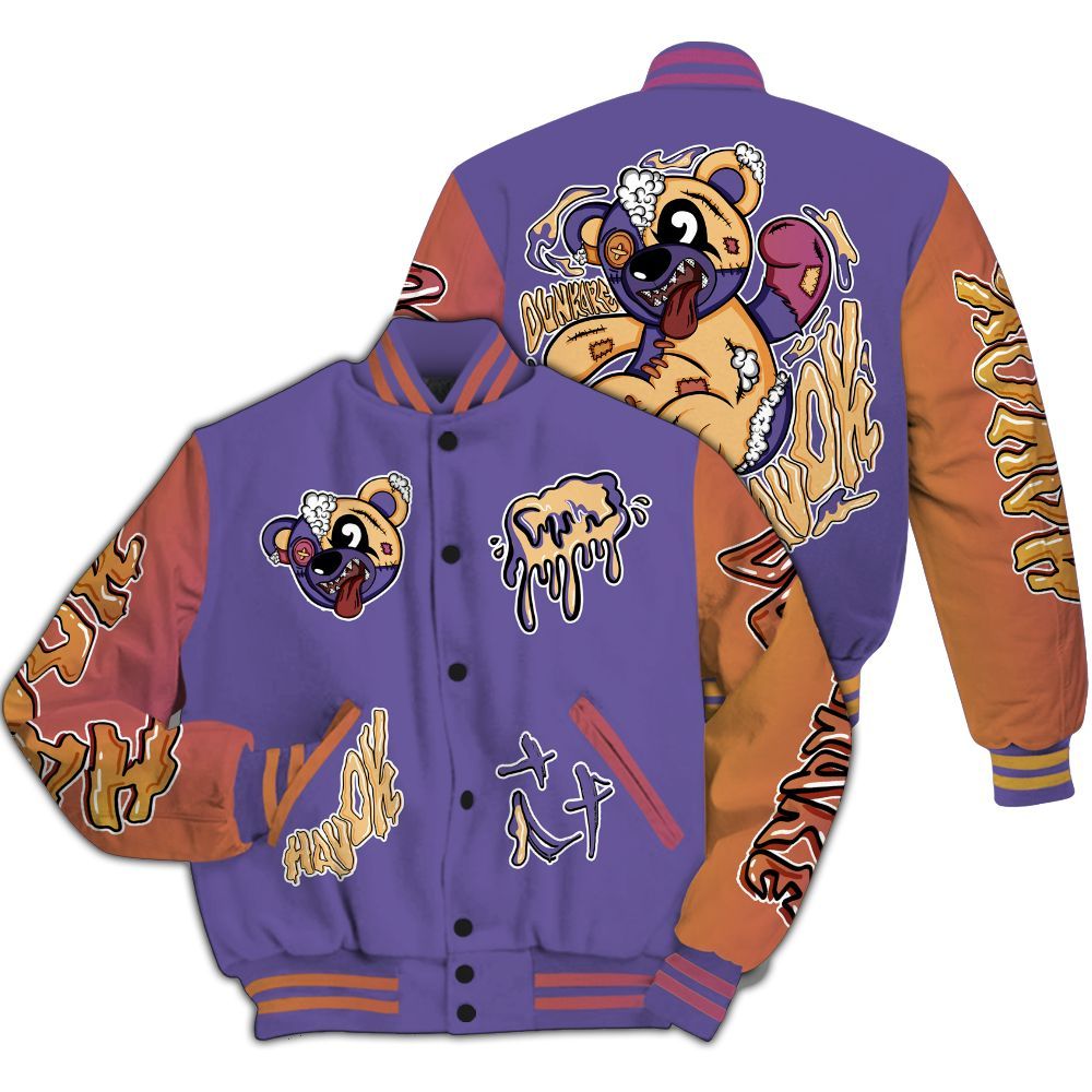 Varsity Jacket To Match Book Sunset 1s - Havok Bear All Over Print