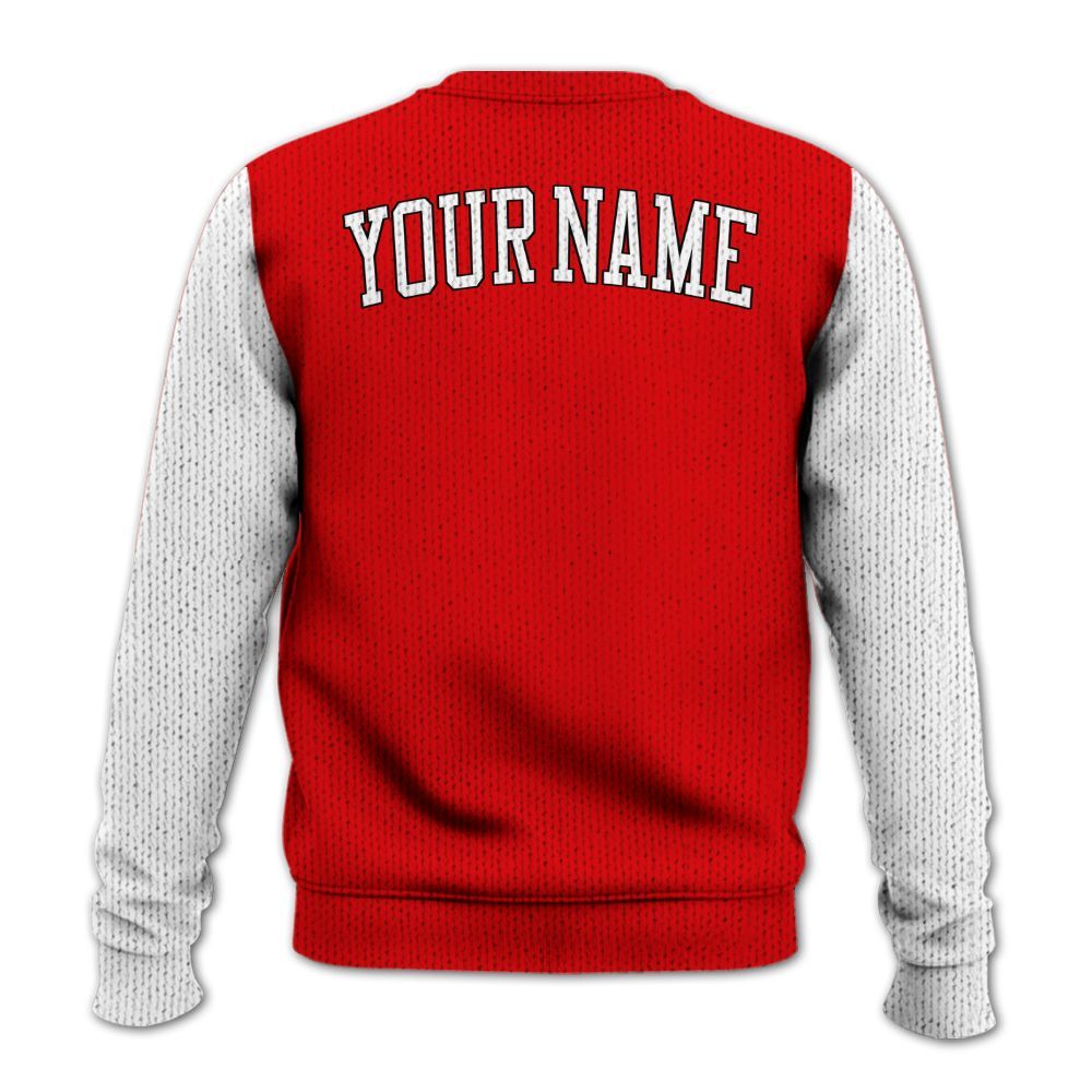 Knitted Sweater To Match Low OG Howard Bison 1s, Custom Name Rag 2 Riches