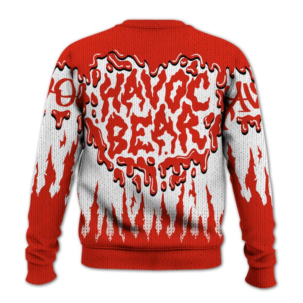 Knitted Sweater To Match Retro Cherry 11s - Havok Bear Dripping