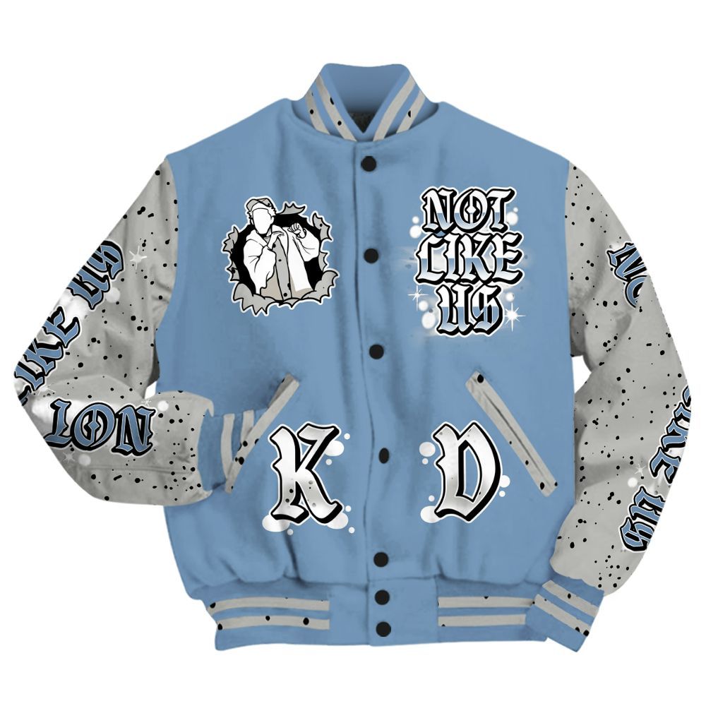 Varsity Jacket To Match University Blue 4s - None Like Us Graphic All Over Print