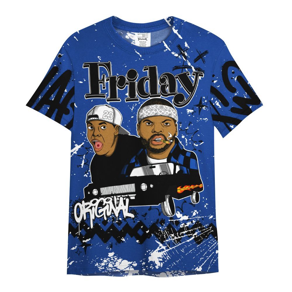 Shirt To Match Air Foamposite One Royal - Friday Sneaker Crayon All Over Print