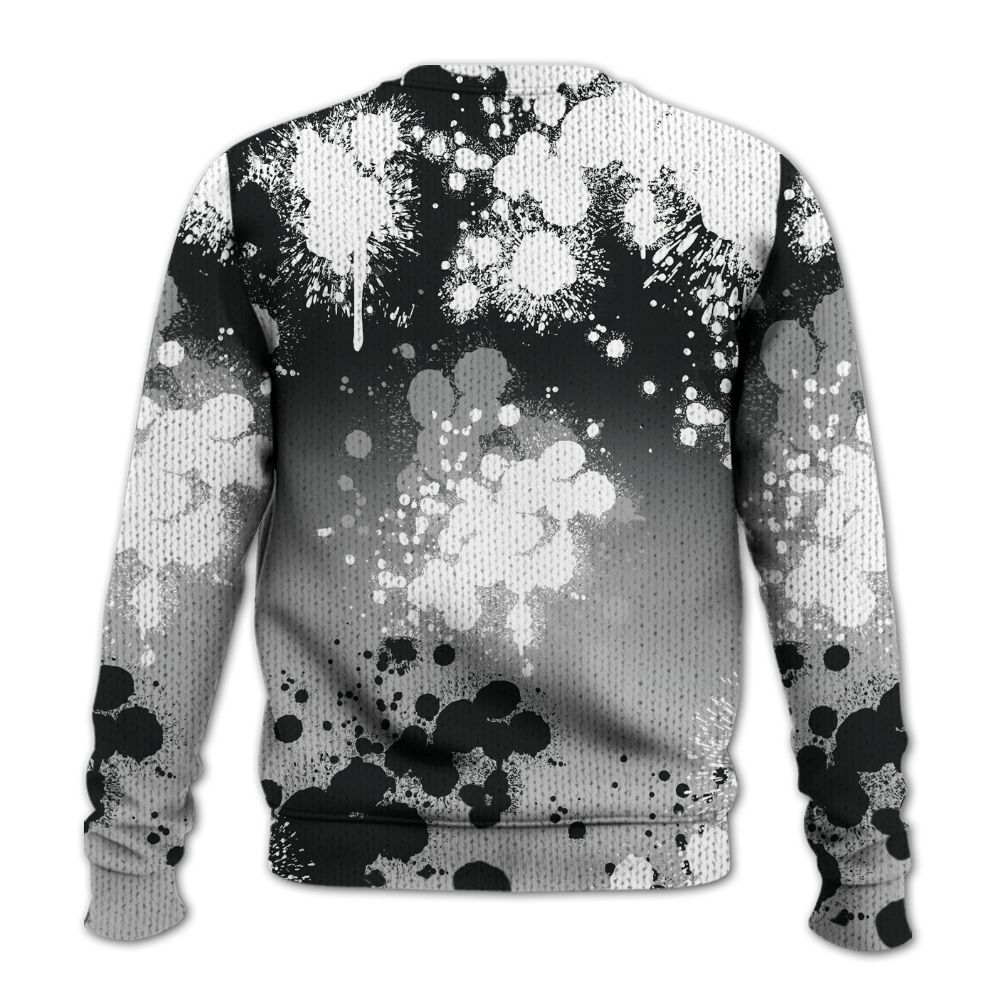 Knitted Sweater To Match Low 85 Metallic Black 1s - Trust No One Scary