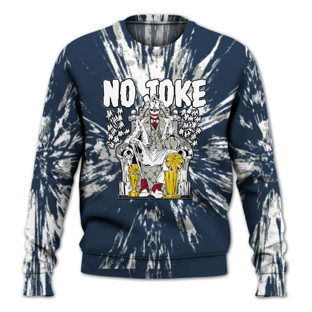 Sweatshirt To Match White Midnight Navy 6s - Ain't Joke Skeleton Luxury All Over Print