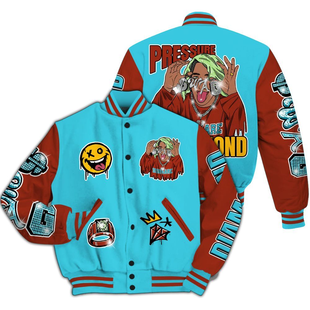Varsity Jacket To Match SB Dunk Di'Orr Greenwood - Pressures Makes Varsity Jacket To Match All Over Print