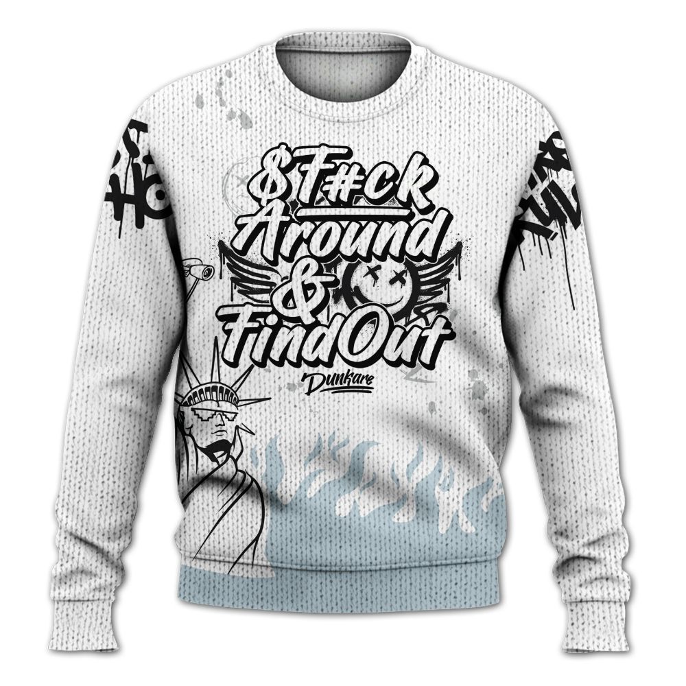 Knitted Sweater To Match Kobe 9 Protro Halo - Graphic Fck Around Find Out