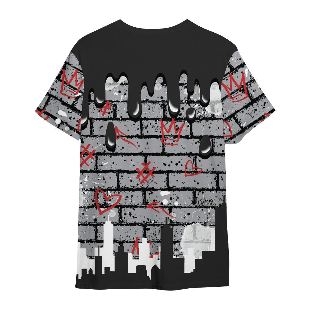 Shirt To Match White Cement 4s - Hustles Grind Pray Drip All Over Print