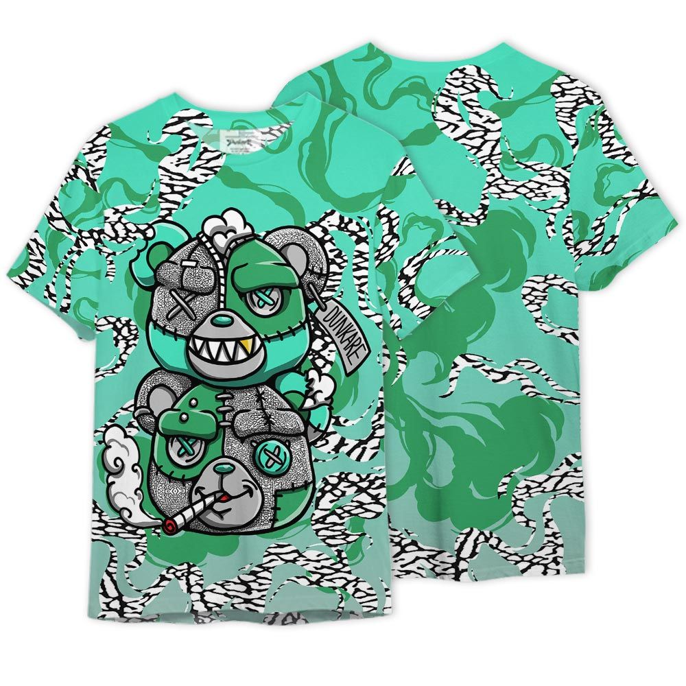 Shirt To Match Black Green Glow 3s - Double Hazards Hugz Smoke Graphics Shirt Unisex