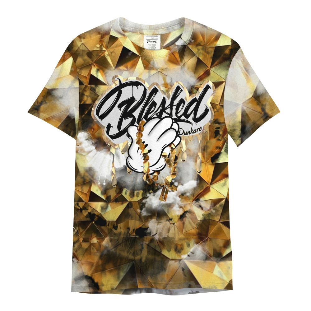 Shirt To Match NET Gold 4s - God Blessed Tie Dye All Over Print