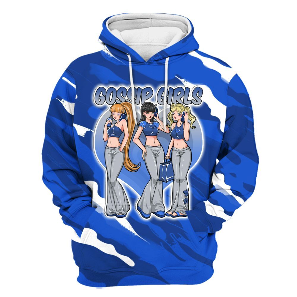 Hoodie To Match Air Foamposite One Royal - Gossip'Girls All Over Print