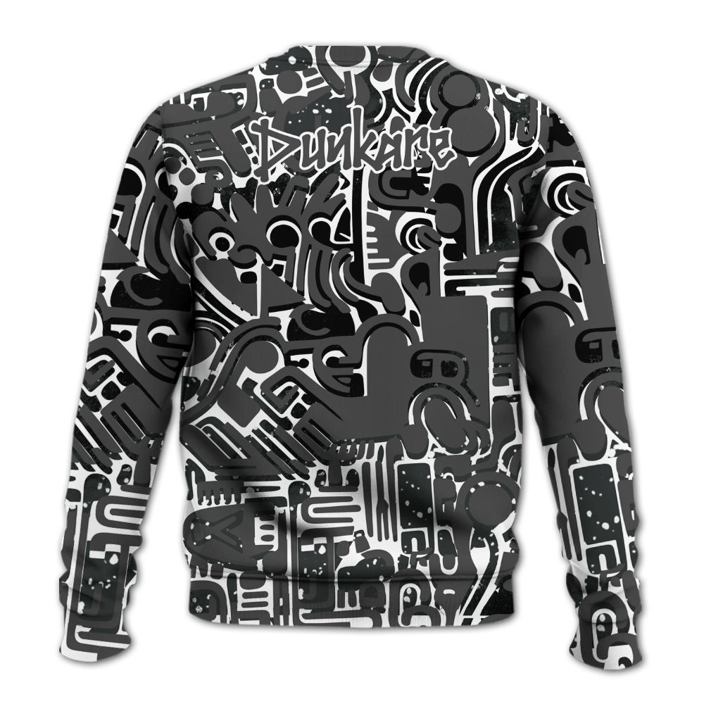 Sweatshirt To Match Fear 4s - Humble Hustle Doodle Retro All Over Print