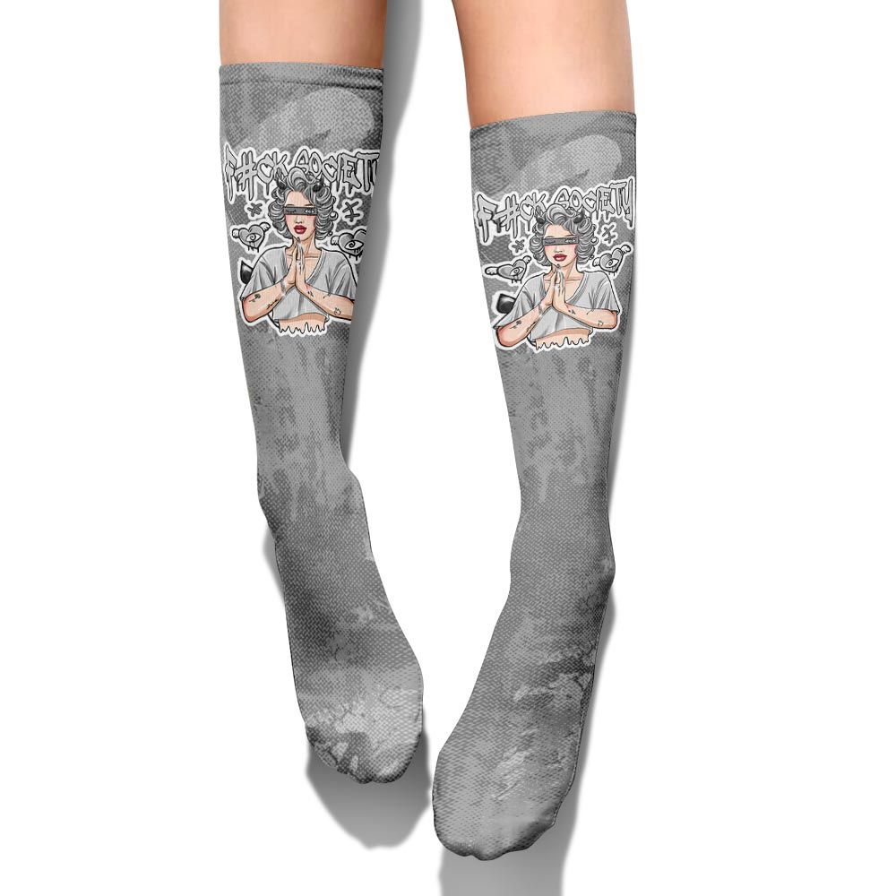 Sock To Match Black Wolf Grey 12s - F#ck Xociety