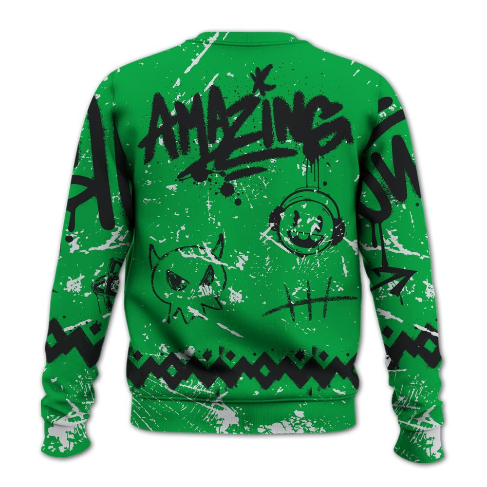 Sweatshirt To Match Low Lucky Green 1s - Friday Sneaker Crayon All Over Print