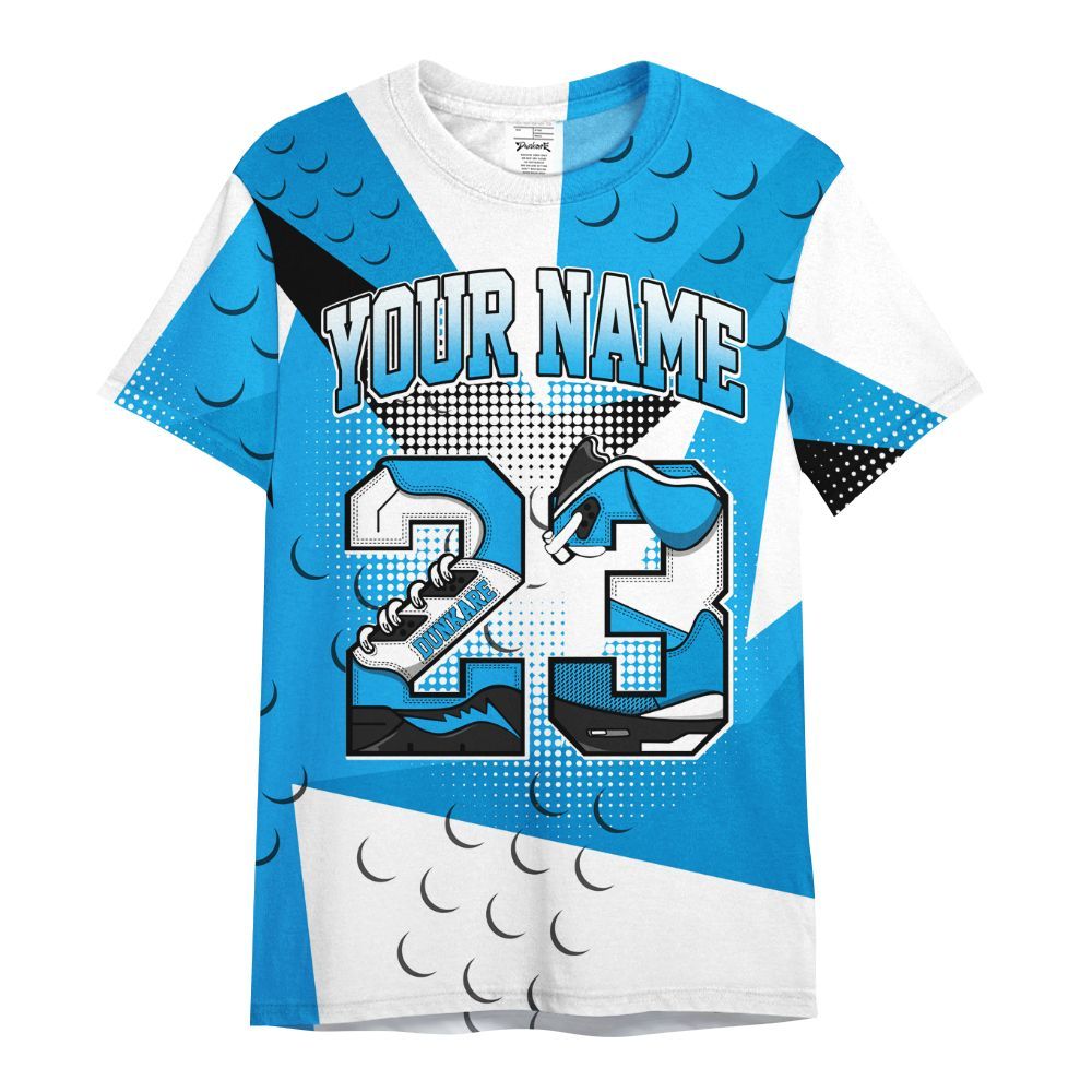 Shirt To Match Black University Blue 2022 13s - Poly Custom Name Number 23 5s All Over Print