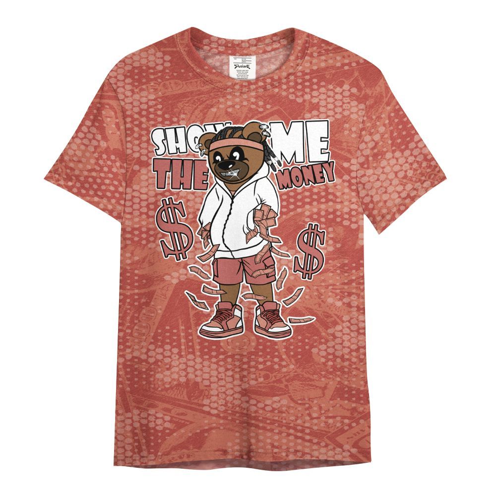 Shirt To Match Dune Red 13s - Show Me Bear Banknotes Art All Over Print
