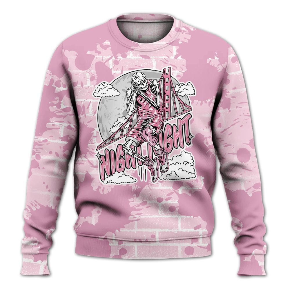 Sweatshirt To Match Orchid 4s - Seeya Skeleton Brick All Over Print
