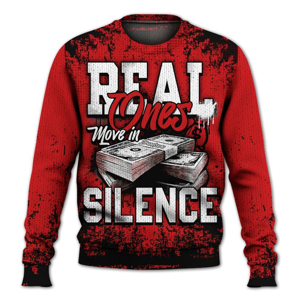 Knitted Sweater To Match Low Bred 11s - Move In Silence Money Street Retro