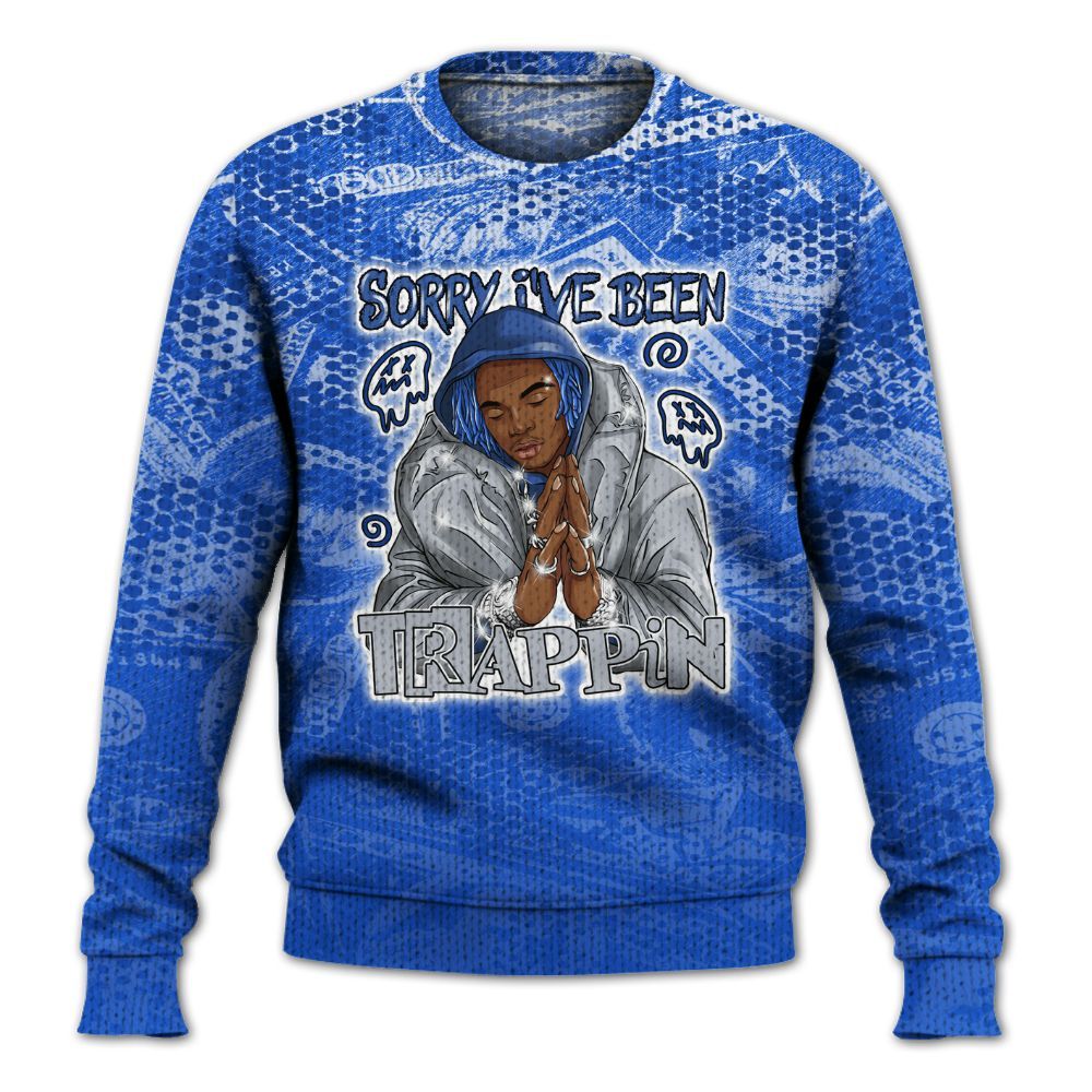 Knitted Sweater To Match Air Foamposite One Royal - Trappin' Banknote