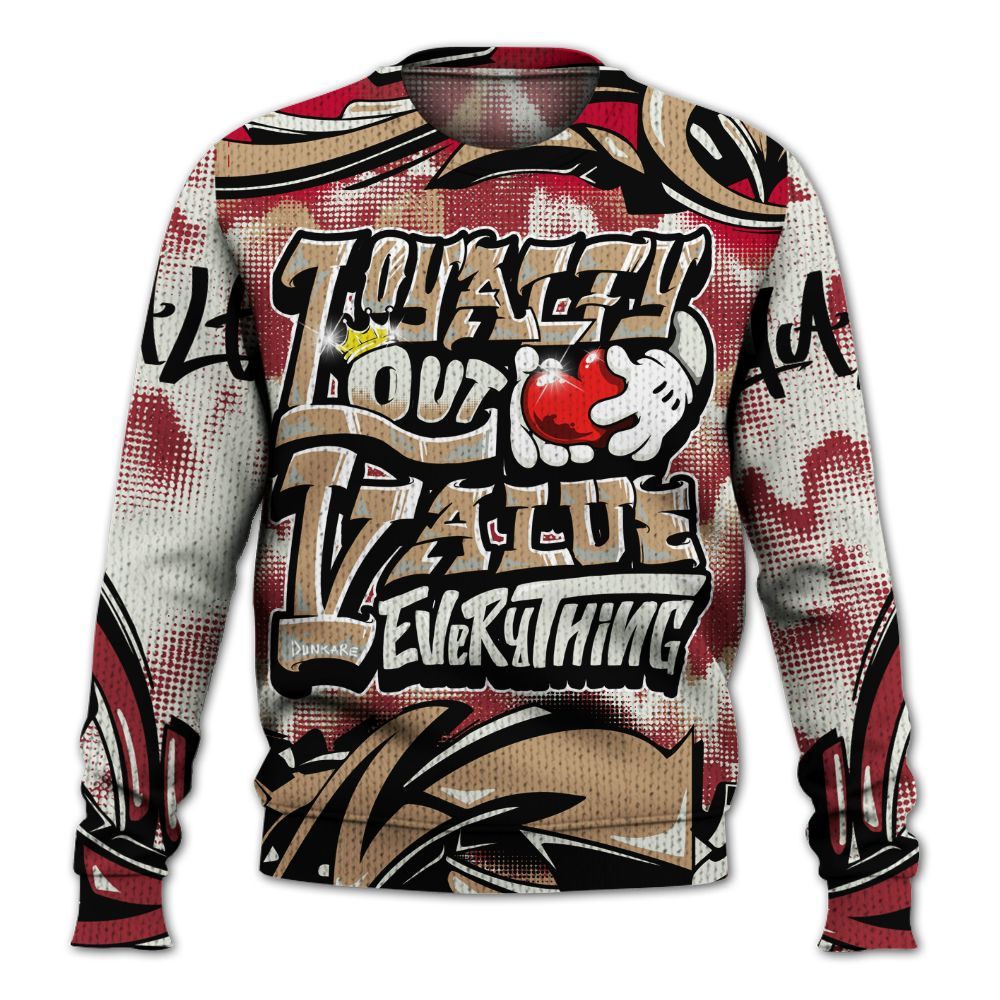 Sweater To Match Chicago 2025 40s Shirt, Loyalty Out Value Graffiti Graphic