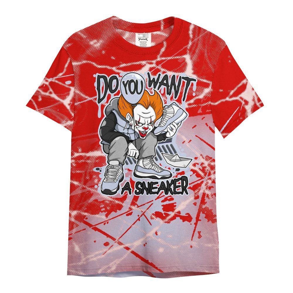 Shirt To Match Fire Red 6s - Clown Scary Sneakers Halloween Graphic All Over Print