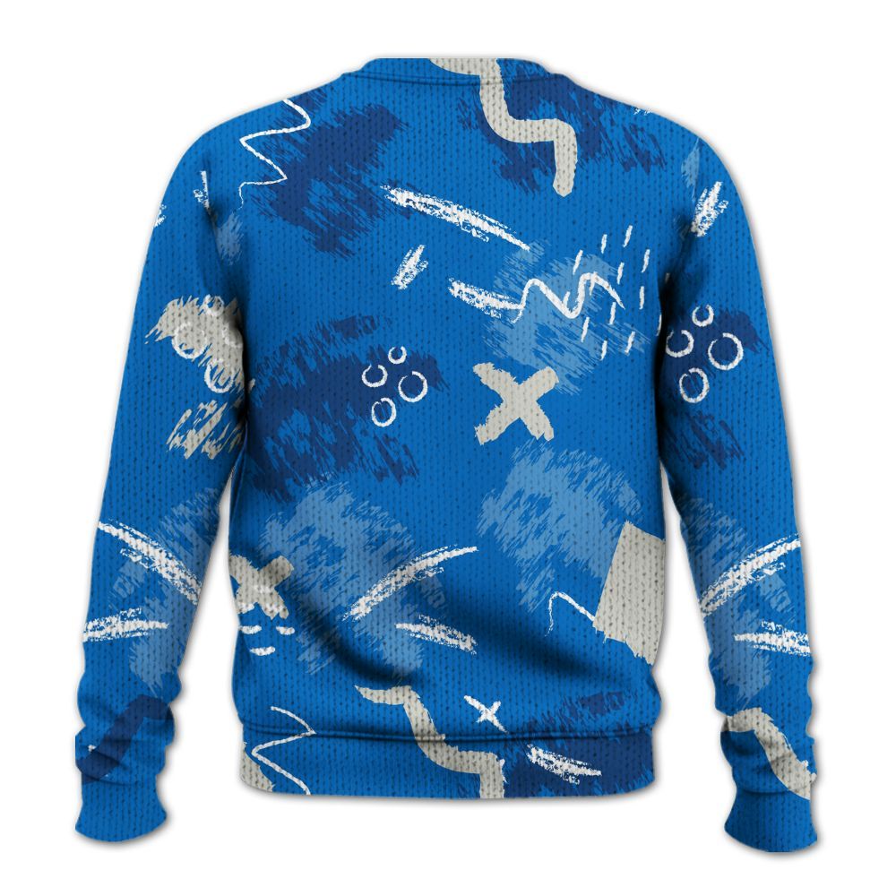 Knitted Sweater To Match Blueberry 12s - Hustle Grind Pray Retro