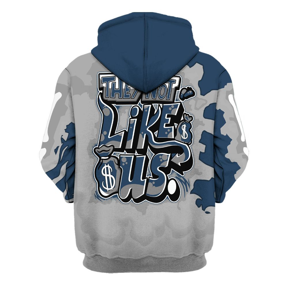 Hoodie To Match Retro French Blue 2025 12s - Dislike Us Graphic Burning Custom Name All Over Print