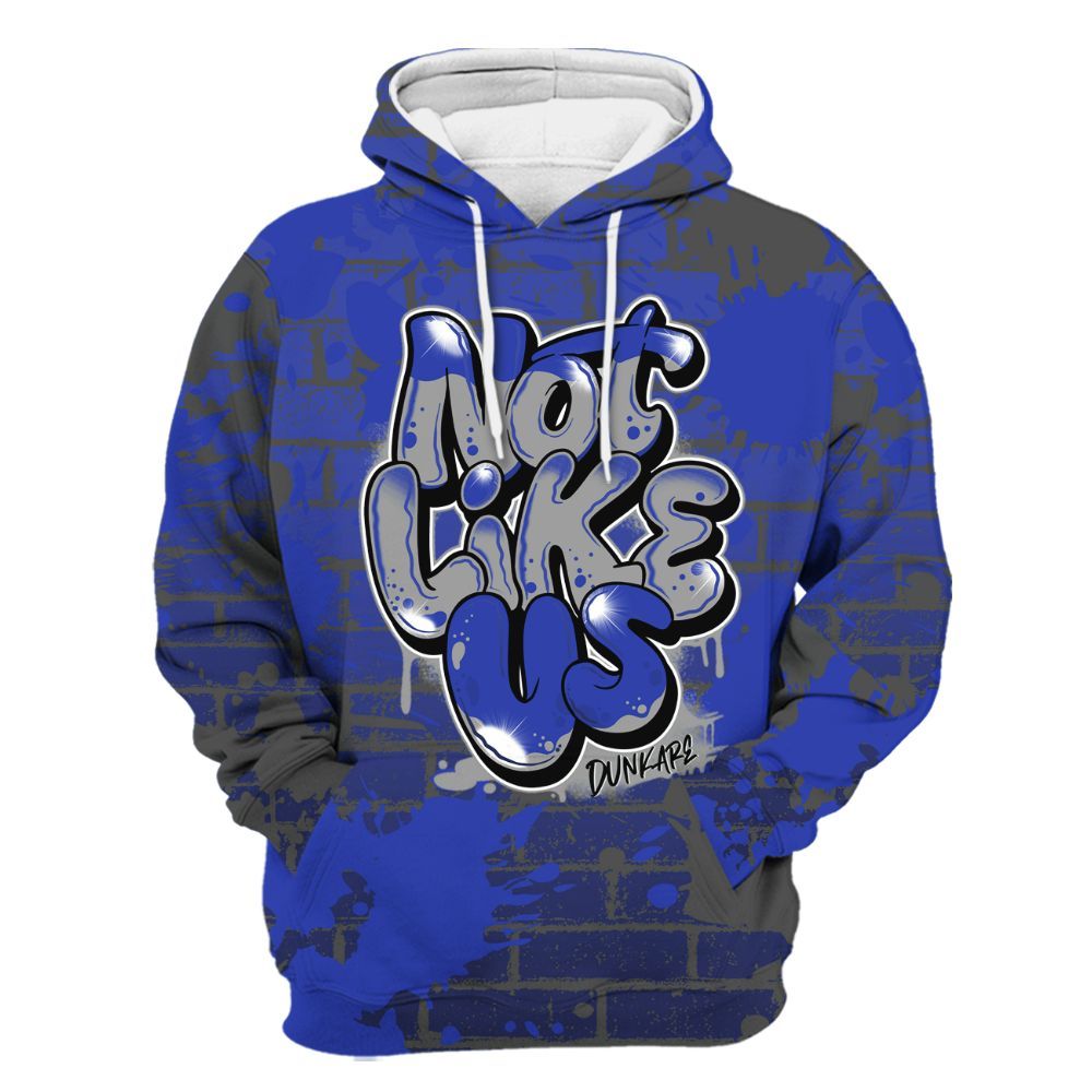 Hoodie To Match Air Max Plus Black Racer Blue - None Like Us Graphic Brick Art All Over Print