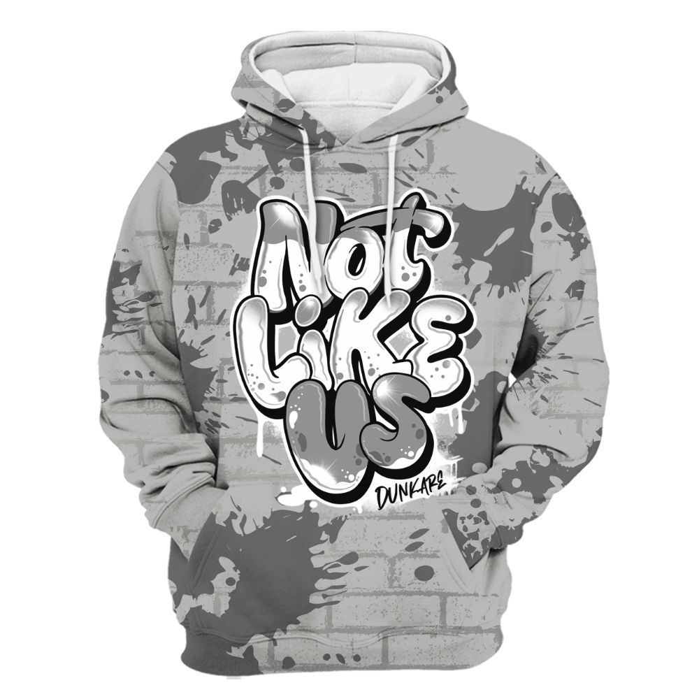 Hoodie To Match Retro Wet Cement 4s - None Like Us Graphic Brick Art All Over Print