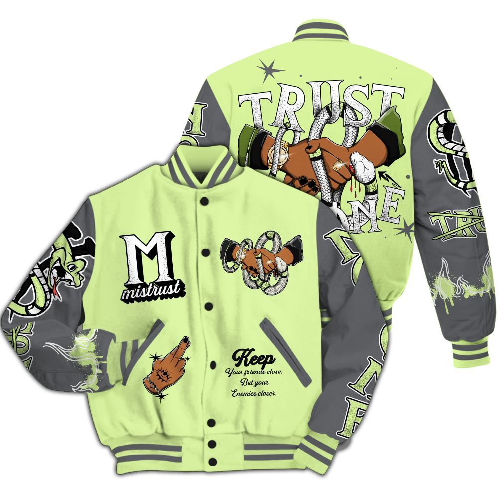 Varsity Jacket To Match Smoke Grey Volt TR 1s - Trust No One Snake-Bite Street Style All Over Print