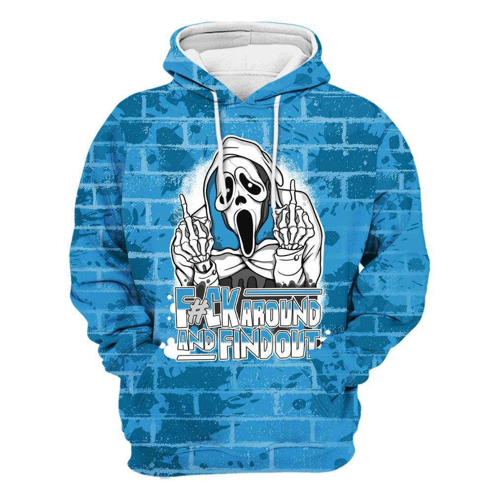 Hoodie To Match Powder Blue 9s - F#CK And Find Out Graphic Halloween All Over Print