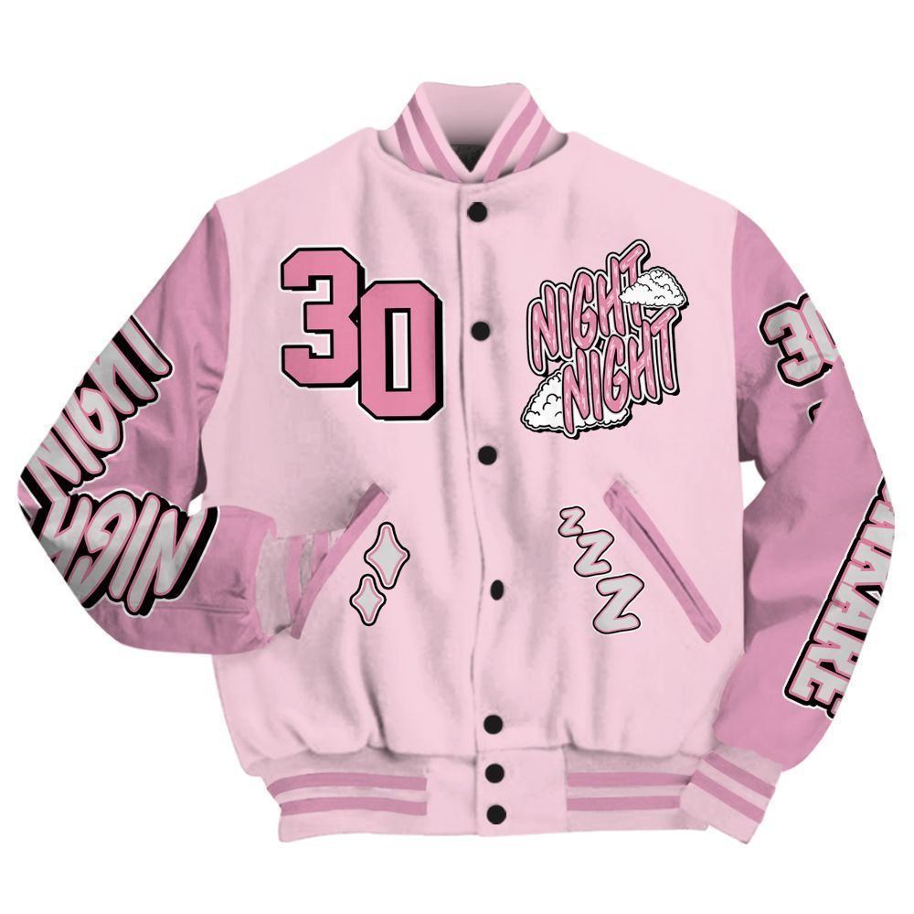 Varsity Jacket To Match Orchid 4s - Seeya Skeleton All Over Print