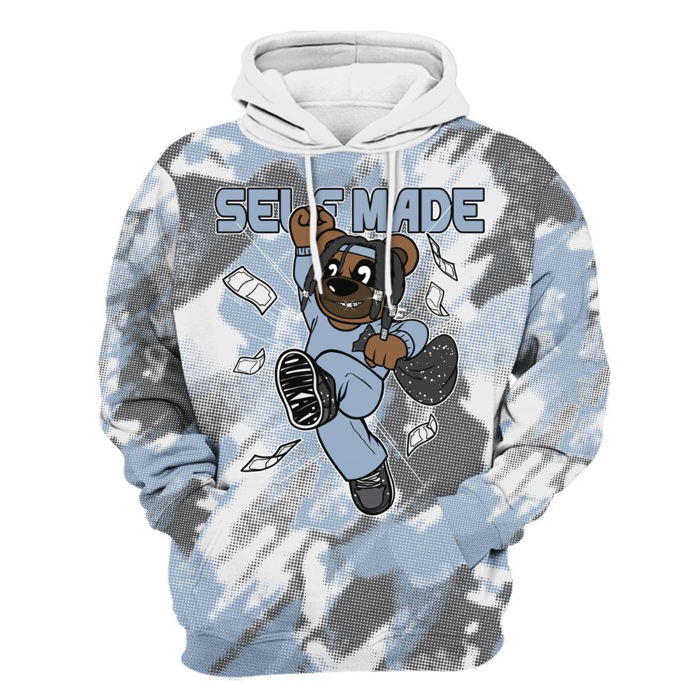 Hoodie To Match Reverse Black White 6s - Autonomous Bear Abstract Halftone All Over Print
