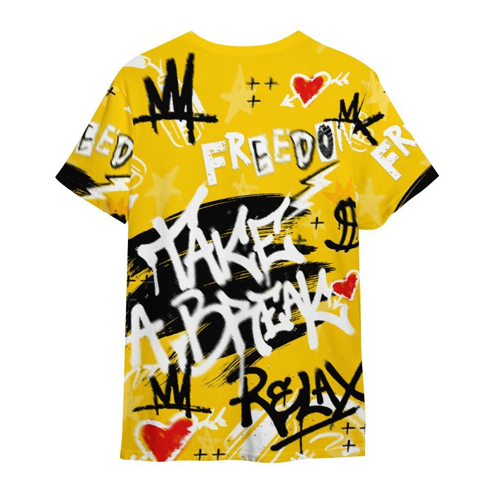 Shirt To Match Corteiz Air Max 95 Tour Yellow - Take Break Freedom Graffiti Streetwear All Over Print