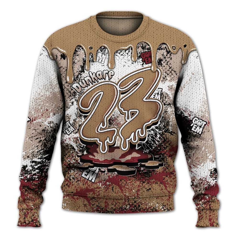 Knitted Sweater To Match Kobe 4 Gold Medal - Dripping 23 Drip