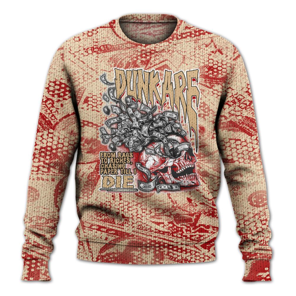 Knitted Sweater To Match Dunk Low Strawberry Waffle - From Rags To Riches