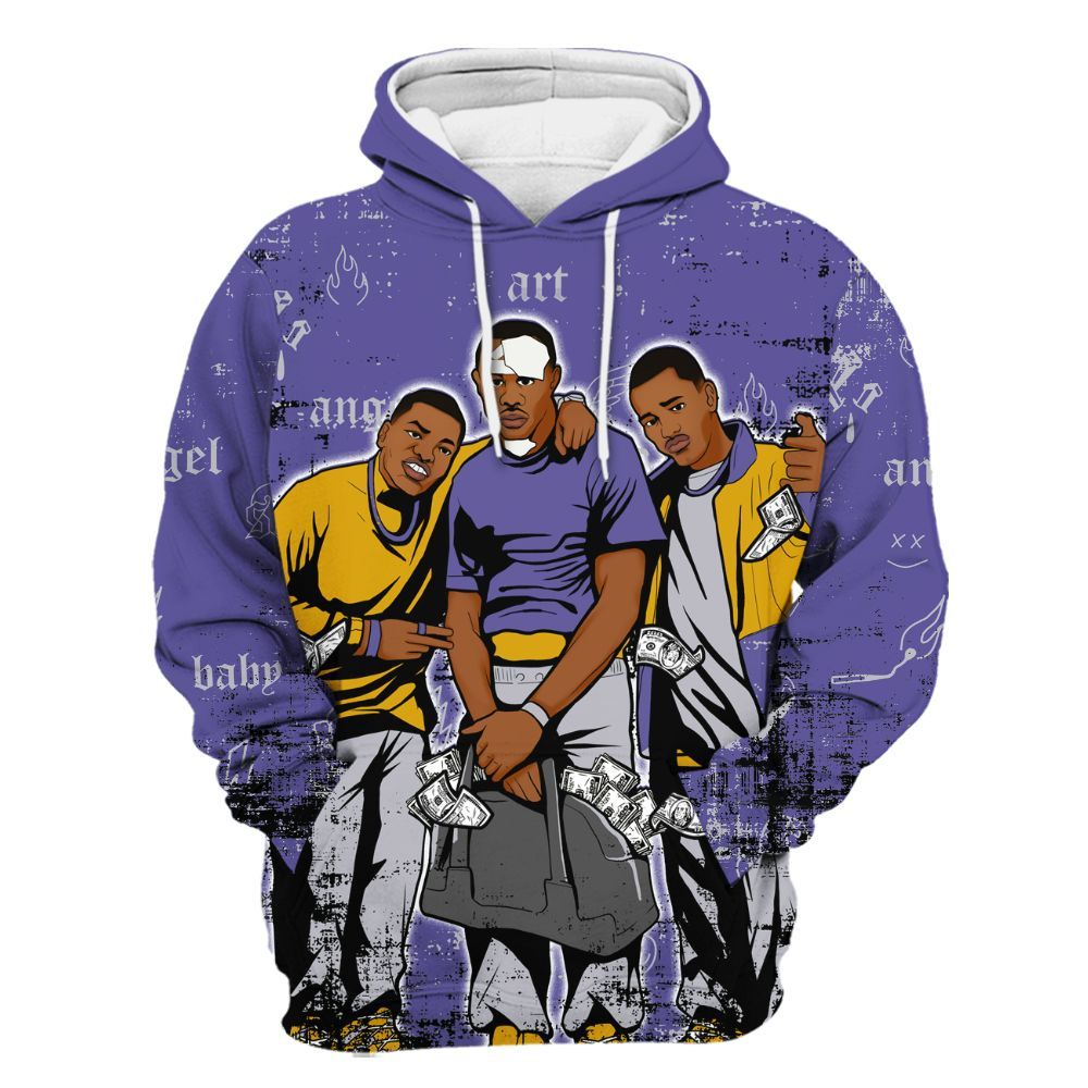 Hoodie To Match Lakeshow 4s - Paid In Full Money All Over Print