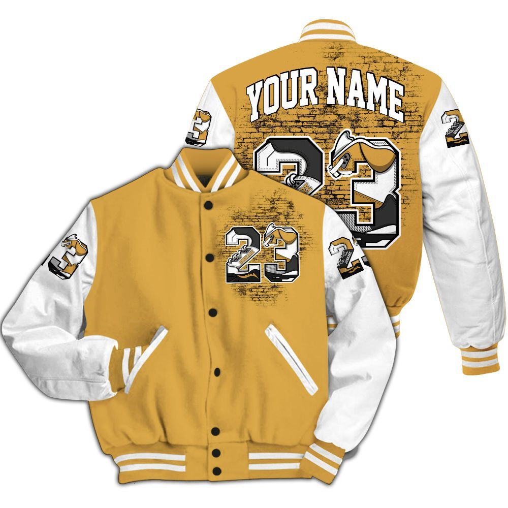 Varsity Jacket To Match Low OG Rookie Of The Year 1s - Custom Name Number 23 5s All Over Print