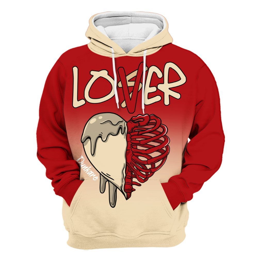 Hoodie To Match Dunk Low Strawberry Waffle - Loser Lover Dripping All Over Print