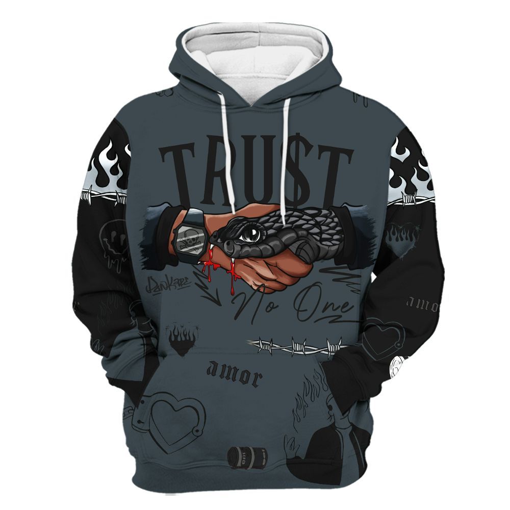 Hoodie To Match Air Max Sunder Gore Tex Black - Snake Trust No One All Over Print