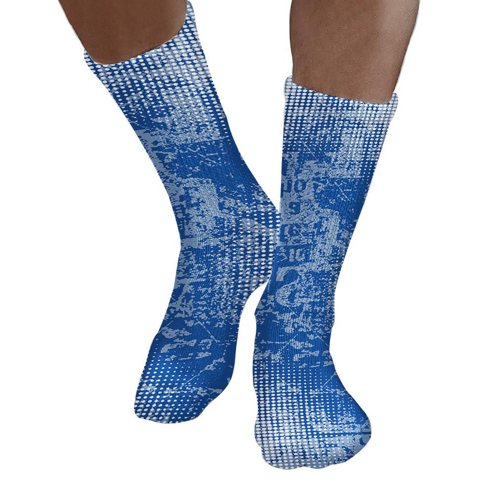 Sock To Match Low Space Royal 11s - Glitch Text Graphic Unisex