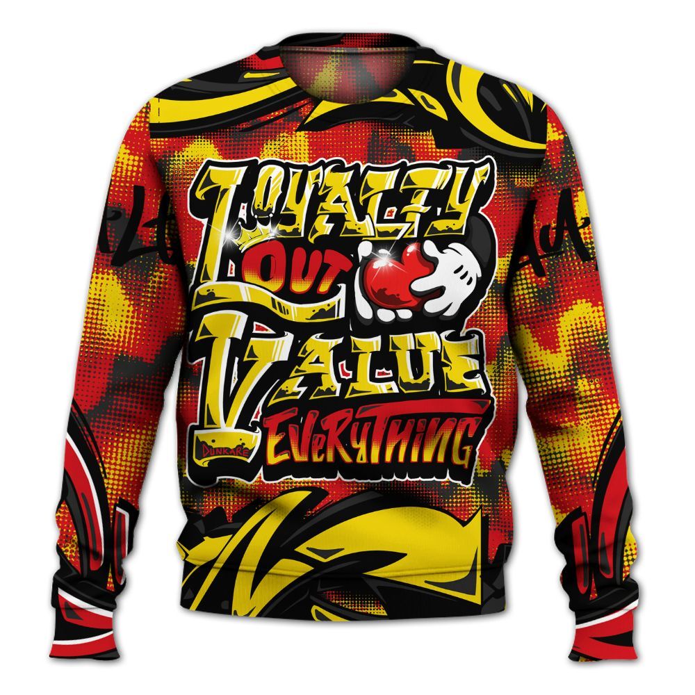 Sweatshirt To Match Ferrari 14s - Loyalty Out Value Graffiti All Over Print