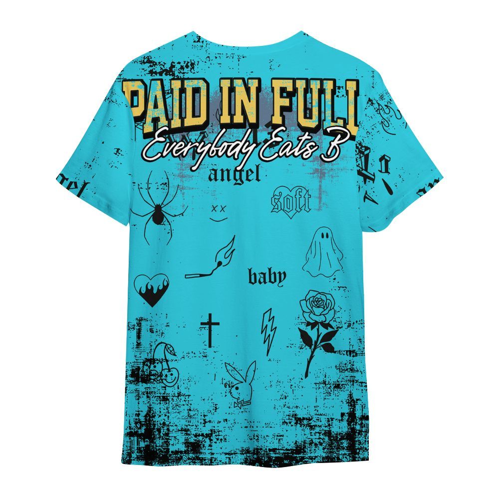 Shirt To Match Retro Gamma Blue 11s - Paid In Full Money All Over Print